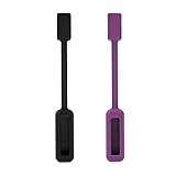 AUTRUN Colorful Replacement Accessory Magnetic Clip Clasp Strap For Fitbit Flex 2 (No Tracker) (Black&Purple)