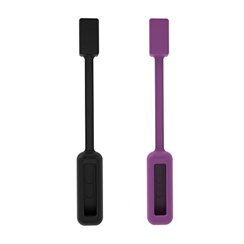 AUTRUN Colorful Replacement Accessory Magnetic Clip Clasp Strap For Fitbit Flex 2 (No Tracker) (Black&Purple)