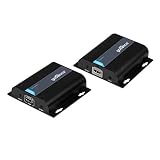 gofanco 1080p HDMI Extender Over IP Kit - 1 to Many or Over Single Cat5e/Cat6/Cat7 Cable with Remote IR Control - Up to 395 feet (120m) Full HD 1080p (HDBitTExt)