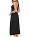 Ekouaer Sexy Lingerie Women's Sexy Satin Lace Nightgown (Black,Medium)