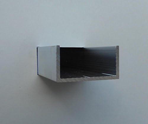 AMD Supply FS -00795c 6063 Aluminum U-Channel, Unpolished (Mill) Finish 2" x 1" x 1/8" x 36" Long , Temper T52