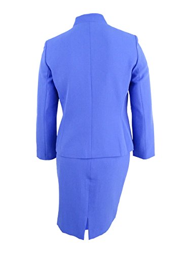 Tahari ASL Women's Star-Neck Skirt Suit (10, Deep Lavender) - Thumbnail 2