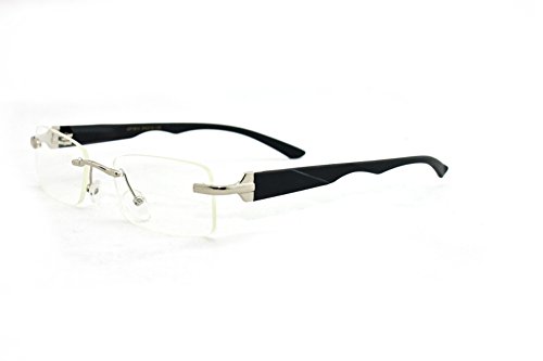 Newbee Fashion - Slim High Quality Metal Frame Rimless Clear Lens Fashion Glasses