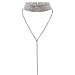 Eyraevor Women Multilayer Rhinestone Choker Necklaces Long Diamond Crystal Pendant Jewelry