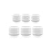 Houseables White Jar Container, 4 Oz, 120 ML Gram Capacity, Plastic, BPA Free, Double Wall w/Removable Inner Liners & Dome Lids for Cosmetic Samples, Cream, Lotion