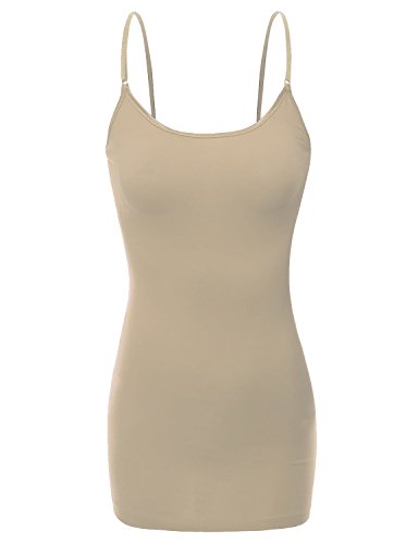 RT1002 Adjustable Spaghetti Strap Basic Long Cami