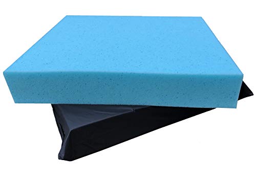 QQbed 2 Pack Deep Seat Gel Cooling Memory Foam Seat Cushions with Removable Waterproof Zipper Cover - Extra Large Size 24"X22"X4"