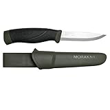 Morakniv Companion Heavy Duty Knife with Sandvik Carbon Steel Blade, 0.125/4.1-Inch, Military Green