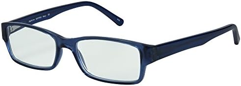 SightLine 7002 Multifocal Computer Reading Glasses. Full-Rim Designer Frame With Progressive Magnification Anti-Glare Coated Lenses (3.00, Navy)