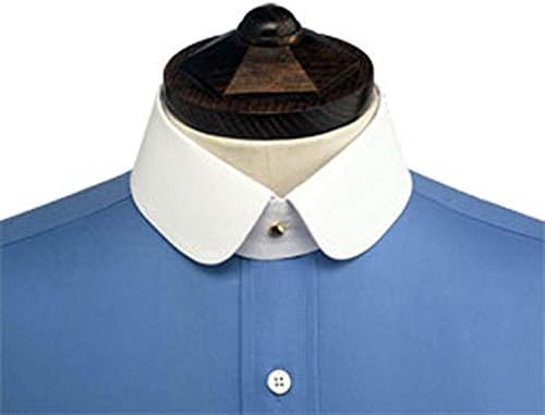 Double Rounded Starched Stiff Detachable Shirt Collar