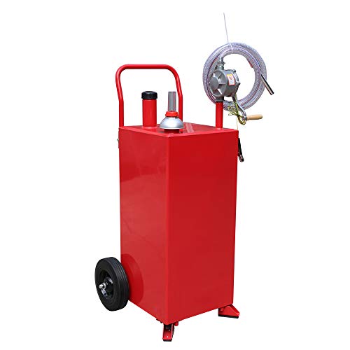 Fashine 30-Gallon Gas Caddy Fuel Tank, Portable Storage Tank Transfer Fuel Caddy, 30 Gallons Capacity, Red(US Storage) - Thumbnail 4