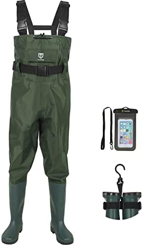 Ouzong Bootfoot Fishing Chest Waders Waterproof Hunting Camo Green US Kids Size1 Amazon.com: Ouzong Bootfoot Fishing Chest Waders for Men  main image 2