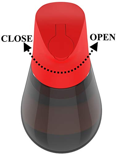 Brieftons Oil & Vinegar Dispensers: 2 x 18.6 Oz Leakproof Glass Dispenser Bottles, Dual Condiment Dispensing Cruet Containers, with Automatic Stopper, Drip-Free & Spill-Free Spout, Non-Slip Handle - Thumbnail 7