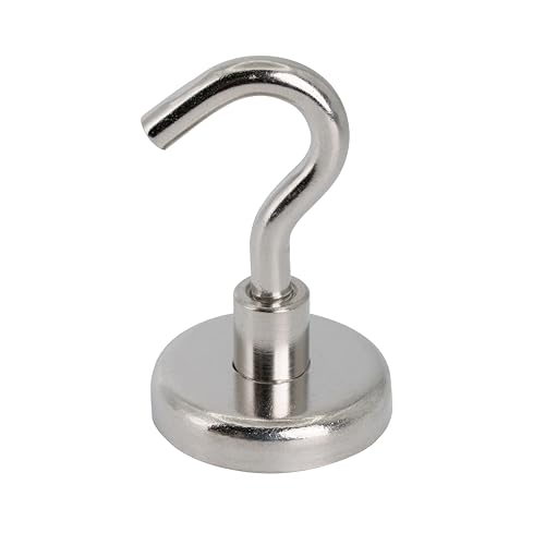 Imán de Sujeción de Ferrita Con Gancho M6 Para Colgar, Sostener O Mostrar Elementos - 32mm de Diámetro - 5.8kg Pull - South