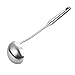 TBWHL Metal Soup Ladle 304 Stainless Steel Gravy Sauce Ladle with Long Handle for Kitchen 13.4