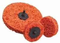 Surface Strip Non-Woven Discs, Ceramic Alumina, 4 in Dia., 1/4 in Arbor, Sold as 1 PK