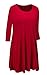 Taydey Womens Short Sleeve Tunic Tops for Leggings Burgundy-3XL (Plus Burgundy-3XL