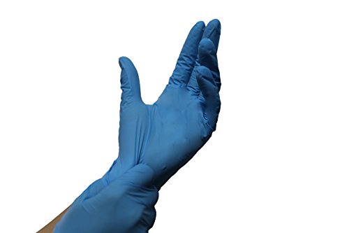 The Basic Medical Nitrile Gloves Medical Grade, Powder Free, Latex Rubber Free, Disposable, Non Sterile, Food Safe, Textured, Blue Color, Convenient Dispenser Pack of 100, Size Small - Thumbnail 6