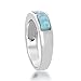 Beaux Bijoux Sterling Silver Larimar Band Ring-7
