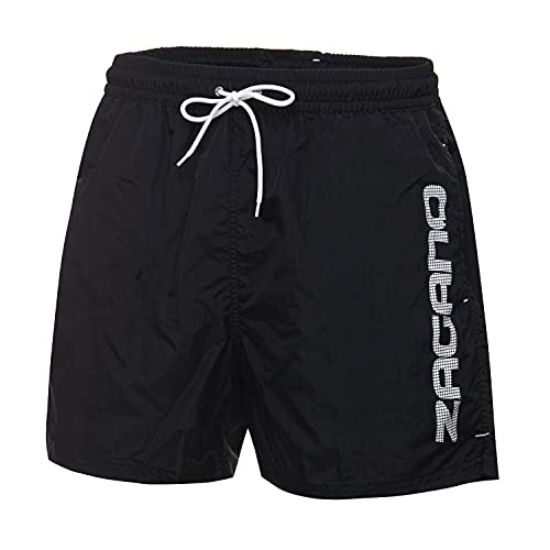 Zagano Adam Lipski Badehose Herren 5115 - Badehosen Männer Schwimmhose - Badeshorts - Bad Strand Boxer Shorts For Men - Kurze Hosen - Trainingshose Beachshorts Schwarz Gr. Xl