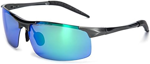 Speedor Men's Sports Polarized Sunglasses For Fishing Cycling Driving Hiking Golf magnesium Glasses (Green, 64)