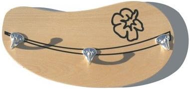 Wooden 3 Hook Surfboard Coat/Hat Rack