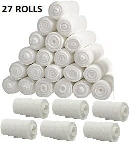 SETH - Pack of 27 Rolls - Premium Quality Stretch Gauze Bandage Roll for Wound Care Dressing - Conforming and Fixation Bandage - 10cm width x 400cm Length (4 Inch width x 4.3 Yards Length)