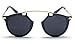 GAMT Brand Colorful Oval Sunglasses Fashion Round Eyewear Metal Frame for Men and Women Grey