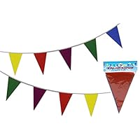 Kandy Toys Party Flag Bunting 10m 5 Different Assorted Colors 20 Flags