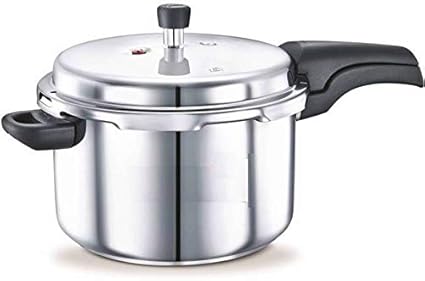 BMS Lifestyle Aluminium Pressure Cooker with Outer Lid, 3 litres (Silver)