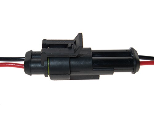 PES 5 Kit 2 Pin Way Waterproof Electrical Wire Connector Plug Automotive Wire Connectors Car Auto Waterproof Electrical Connector And Plug Socket Kit with Wire AWG Gauge Marine - Thumbnail 3