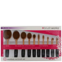 Brushworks Hd Luxurious Oval Brush Set