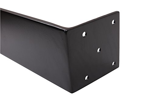 ECLV 710U Dining Table Legs, U-Shaped Heavy Duty Steel Table Legs, Office Table Legs, Computer Desk Legs, Industrial Kitchen Table Legs, Country Style Table Legs, 28" H, Black, Set of 2