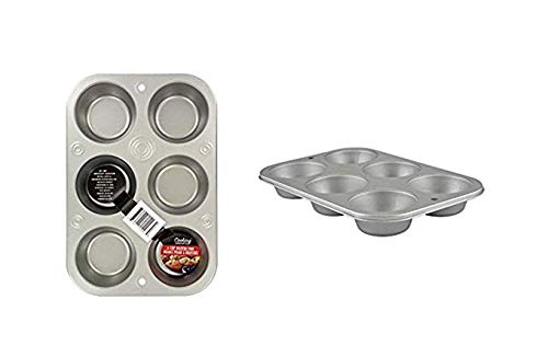 Muffin Cupcake Baking Tin. Stainless Steel Cupcake Tray.Oven Cooking Baking Pan. Dishwasher Safe. Muffin Baking Cupcake Pans 6-Cup