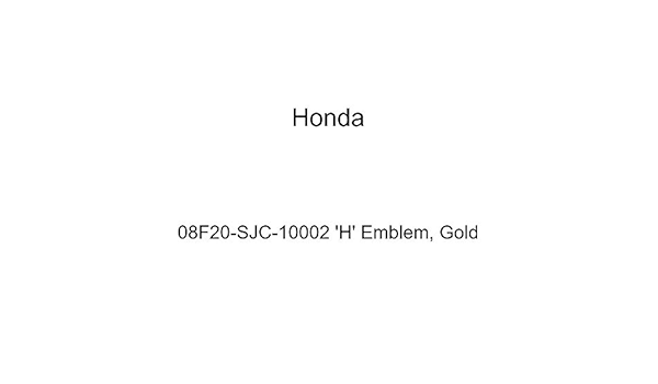 Amazon.com: Honda Genuine 08F20-SJC-10002 u0027Hu0027 Emblem, Gold 