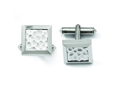 Chisel Titanium Hammered Cuff Links