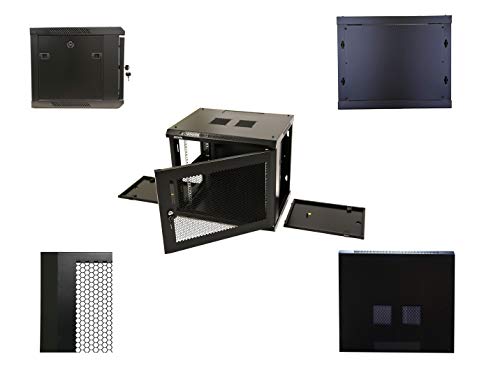 6U Professional Wall Mount Network Server Cabinet Enclosure 19-Inch Server Network Rack Black - Thumbnail 6