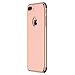Hovisi 3 in 1 Anti-Scratch Anti-fingerprint Shockproof Electroplate Frame with Non Slip Coated Case for iPhone7 plus (rose gold)