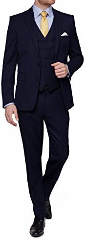 MDRN Uomo Mens Slim Fit 3 Piece Suit