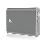 8000mAh Power Bank Portable Charger, iXCC Aluminum High Speed Compact External Battery Pack Charger for iPhone, iPad, Samsung Galaxy and More - Gray
