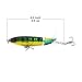 Discover Fish Fishing Lures with Rotating Tail for Saltwater Freshwater - Topwater Hard Bait with Treble Hooks for Muskie Musky Pike Bass Trout Walleye, 4.0 inch 0.5 oz Golden Green