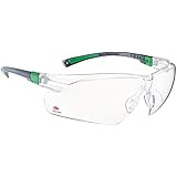 NoCry Safety Glasses with Clear Anti Fog Scratch Resistant Wrap-Around Lenses and No-Slip Grips, UV Protection. Adjustable, Black &amp; Green Frames