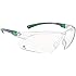 NoCry Safety Glasses with Clear Anti-Fog and Anti-Scratch Wrap-Around Lenses and No-Slip Grips, UV400 Protection. Adjustable, Black & Green
