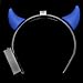 FlashingBlinkyLights Light up Blue Devils LED Horns Headband
