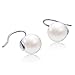Pearl Drop Earrings 925 Sterling Silver White Freshwater Cultured Pearl Dangling Earrings for Women