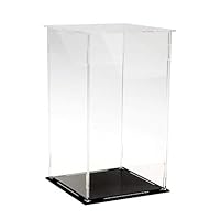 Lanscoe Clear Acrylic Display Case Countertop Box Cube Organizer Stand Dustproof Protection Showcase for Action Figures/Toys/Collectibles (25x15x35 cm; 10x6x14 inch)