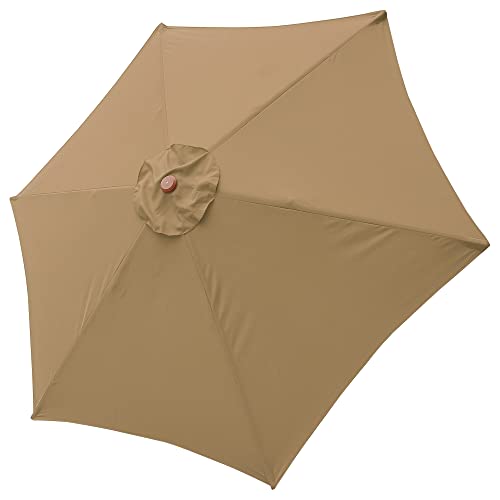 9' Patio Umbrella Replacement Canopy 6 Rib Outdoor Yard Deck