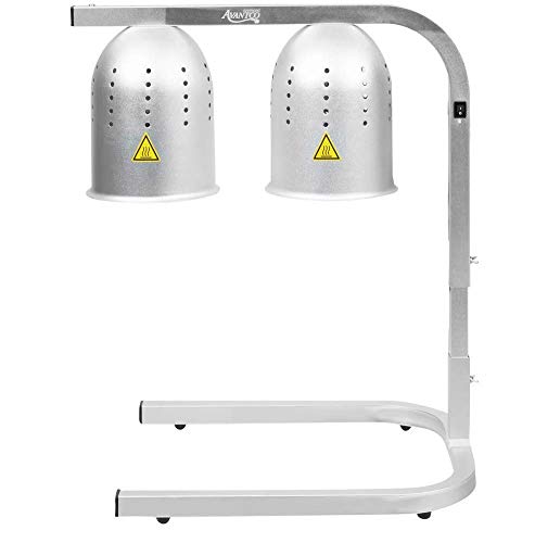 Avantco Commercial Portable W62 Heat Lamp Food Warmer 2-Bulb Free-Standing (Renewed)
