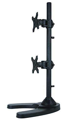 Nulinkâ„¢ Dual Vertical LCD Monitor Free Standing Desktop Table Stand Fully Adjustable Mount for 2 LCD Screen Monitor [Heavy Duty, VESA 75mm/100mm, Hold up to 27" LCD Monitor]