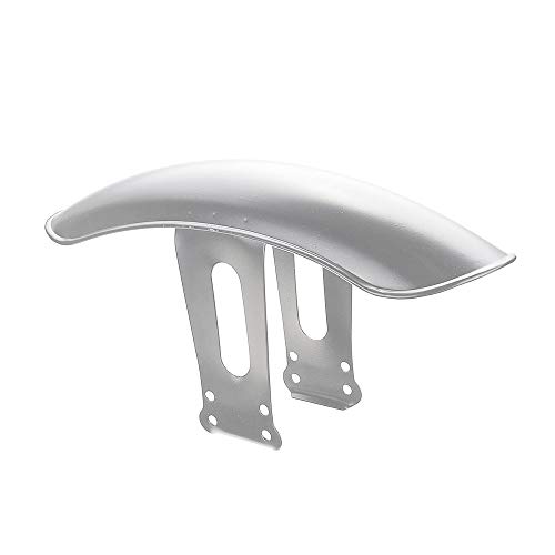 Merssavo Metal Motorcycle Front Fender Splash Guard Mudguard for Honda CG125 Chrome,Silver